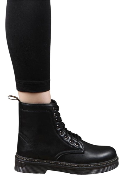 Kadın Termo Fermuarlı Bağcıklı Bot SİYAH