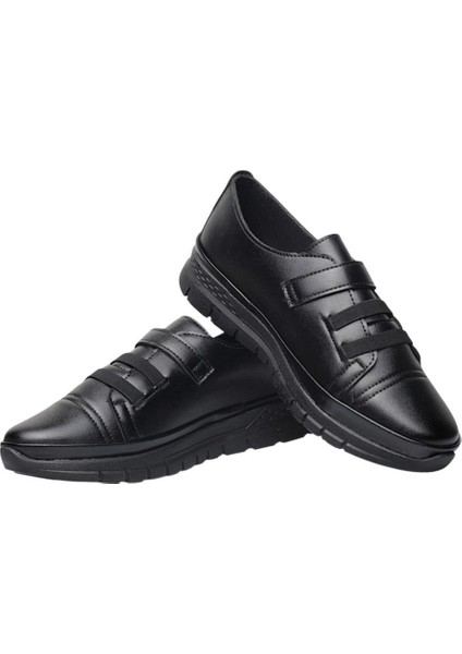 Kadın Ortopedik Taban Comfort Bantlı Günlük Ayakkabı SİYAH modelleri