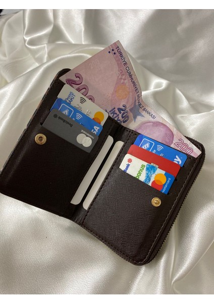 Klasik Çok Bölmeli Fermuarlı Cüzdan