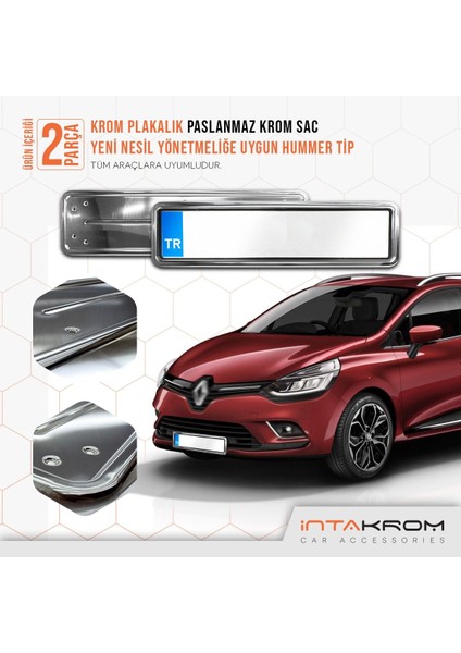 Renault Clio 4 Krom Plakalık - Hummer Tip 2 Adet