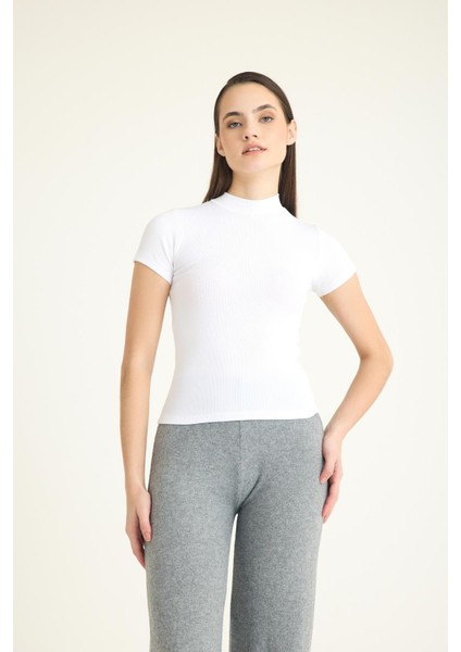 Dik Yaka Kısa Kollu Kaşkorse Tişört fiyatları