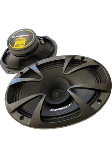 SX-M69XH Çifti 500WAT-200W Rms Kapaklı 6x9 Oval Oto Midrange Hoparlör