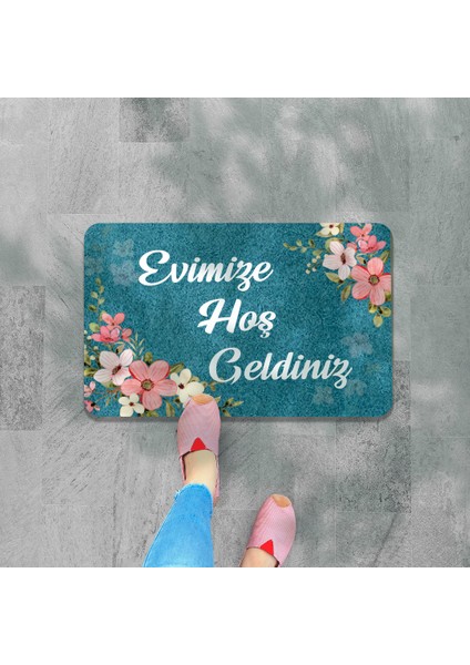 Dijital Baskılı Kapı Önü Paspas Çiçek Desenli Hoş Geldiniz Yazılır Ev Içi ve Dışı Banyo Mutfak Çocuk Odası Için kullanılabilir
