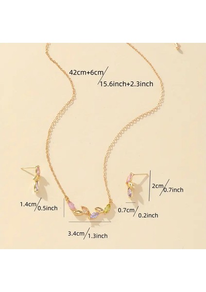 Kolye Küpe Zirkon Set