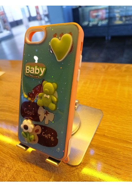 iPhone 7/8/se Uyumlu Kabartma Figürlü Darbe Korumalı Kapak Cute Kılıf