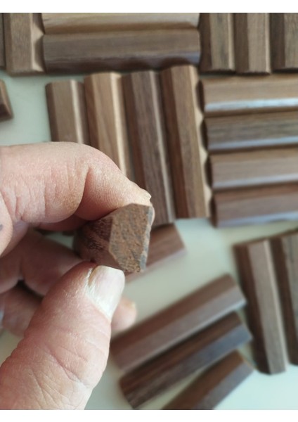 Ahşap 6 X1,5 cm Tasarım Parçalar Akasya 100 Adet