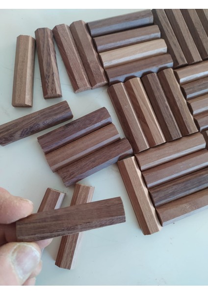 Ahşap 6 X1,5 cm Tasarım Parçalar Akasya 100 Adet