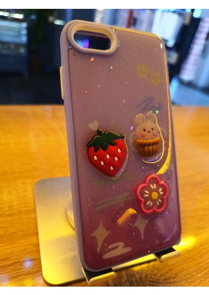 iPhone 7/8/se Uyumlu Kabartma Figürlü Darbe Korumalı Kapak Çilek Kılıf modelleri