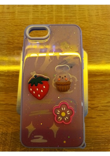 iPhone 7/8/se Uyumlu Kabartma Figürlü Darbe Korumalı Kapak Çilek Kılıf fırsatları