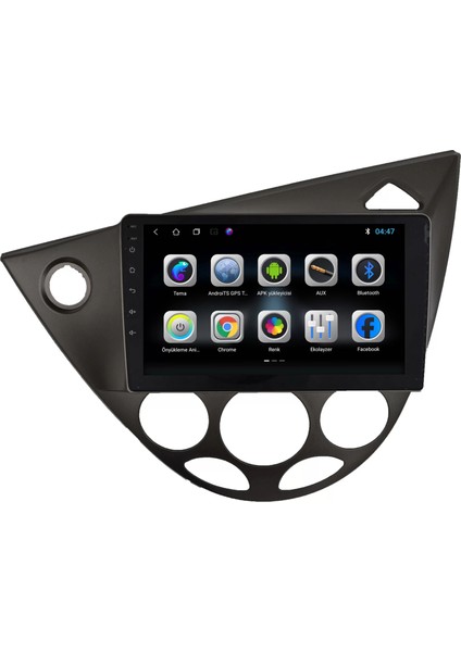 Ford Focus 1- 1999-2005- 9 Inc Tam Uyumlu Multimedya Çerçevesi-Bağlantı Kablosu-Anten Jakı Dahildir