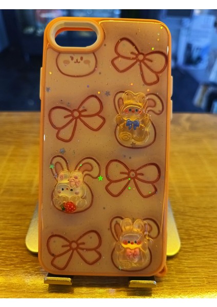 iPhone 7/8/se Uyumlu Kabartma Figürlü Darbe Korumalı Kapak Kelebek Kılıf