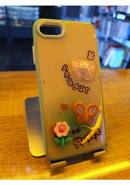iPhone 7/8/se Uyumlu Kabartma Figürlü Darbe Korumalı Kapak Rabbıt Kılıf