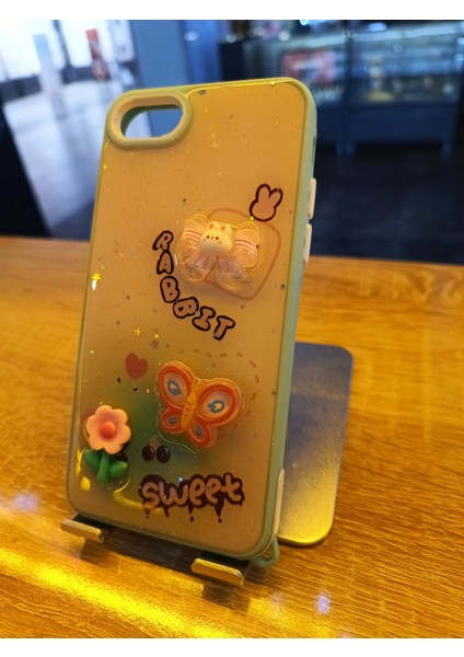 iPhone 7/8/se Uyumlu Kabartma Figürlü Darbe Korumalı Kapak Rabbıt Kılıf modelleri