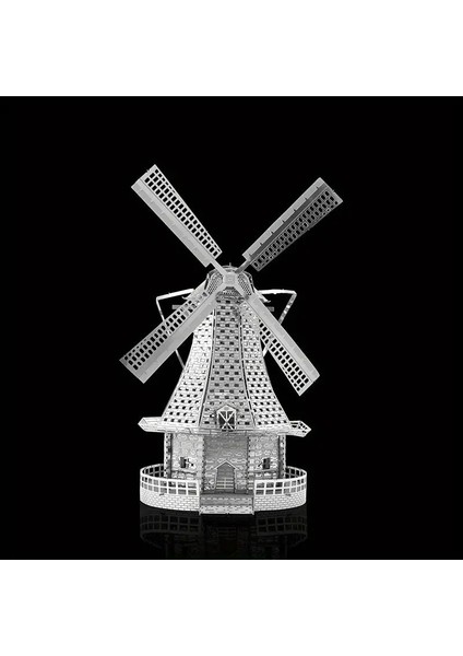 Dıy 3D Metal Puzzle Bulmaca Yel Değirmeni 14+ Yaş Üstü Hediyelik Model