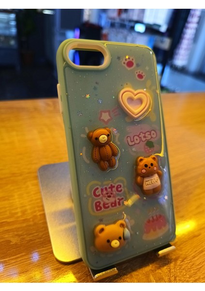 iPhone 7/8/se Uyumlu Kabartma Figürlü Darbe Korumalı Kapak Little Bear Kılıf fırsatları