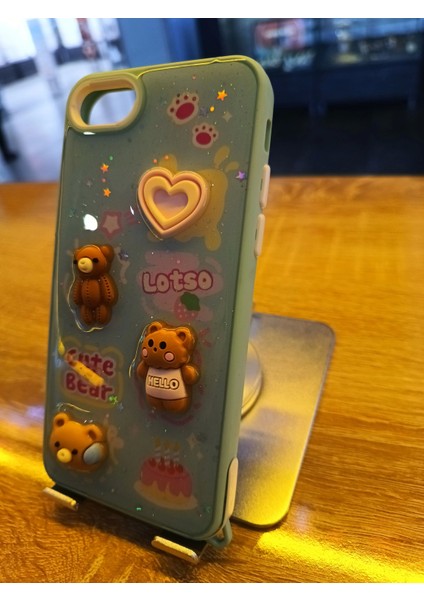 iPhone 7/8/se Uyumlu Kabartma Figürlü Darbe Korumalı Kapak Little Bear Kılıf indirimleri
