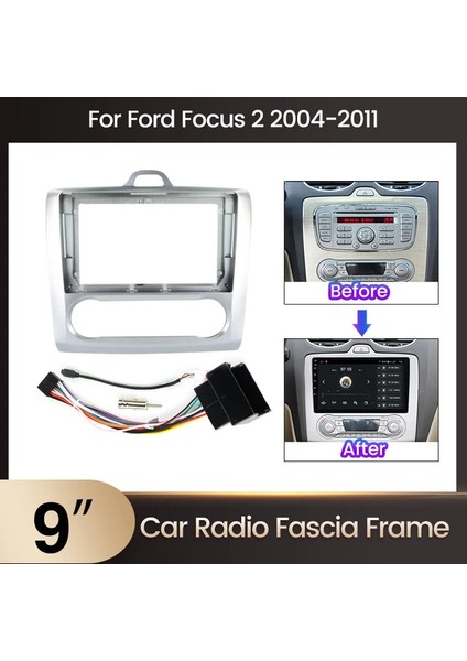 Ford Focus 2-Digital- 2006-2011- 9 Inc Tam Uyumlu Multimedya Çerçevesi-Bağlantı Kablosu-Anten Jakı Dahildir modelleri