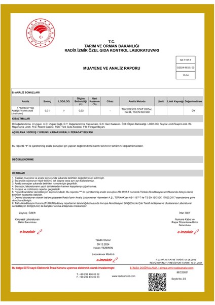 Yeni hasat, Soğuk Sıkım, 0,3 Asit, 370 Polifenol, Pestisit İçermeyen, 6 adet 500 ml Naturel Sızma Zeytinyağı