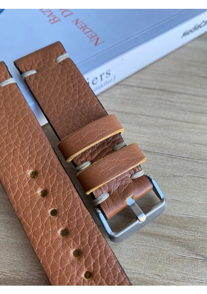 El Dikişi Lacivert Croco Desen Gerçek Deri Saat Kordonu. Hakiki Deri. 18,20,22,24,26MM. Genişlik Seçenekleri.