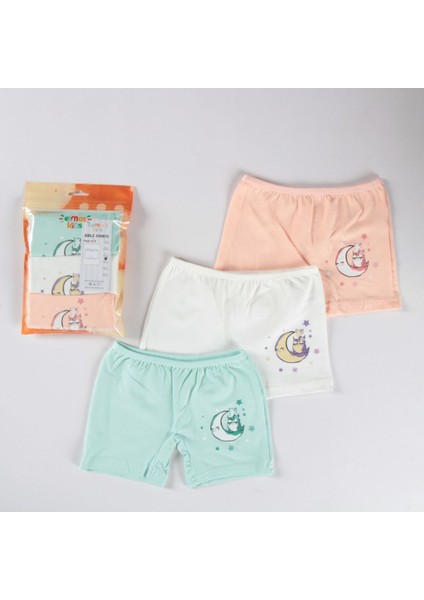 Elm Karışık Desen 3lü Kız Çocuk Boxer Set B-79