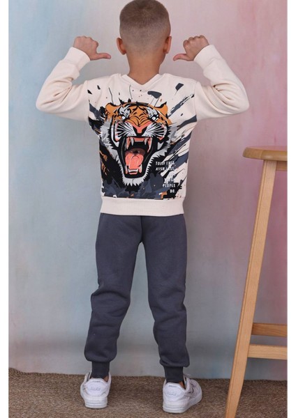 Pjk3i Arslan Desenli Yeşil 3 Ip Şardonlu Pamuk Erkek Çocuk Eşofman Takımı 3-10 Yaş 7340-Y fiyatları