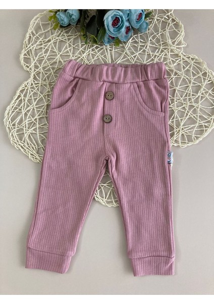 Colbi Raporlu Cepli Çizgili Pantolon Gül Kurusu 2038