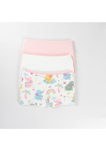 Elm Karışık Desen 3lü Kız Çocuk Boxer Set B-69