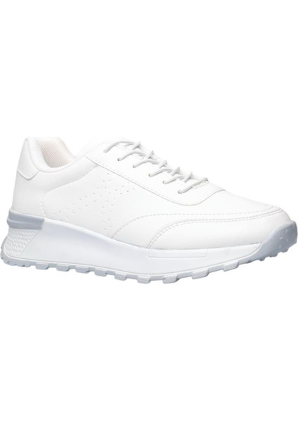 Kadın Bağcıklı Kolay Giyilebilir Mevsimlik Sneaker Spor Ayakkabı Beyaz fiyatları