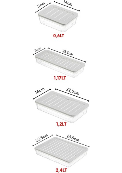 Dondurucu Dostu Set - Mikrodalga Uyumlu 2X1200 Ml, 4X1170 ml