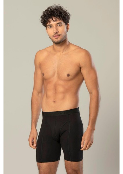 Erkek Pamuk Elastan Uzun Boxer 1416 - 3 Adet
