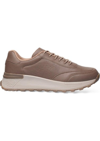Kadın Bağcıklı Kolay Giyilebilir Mevsimlik Sneaker Spor Ayakkabı Vizon
