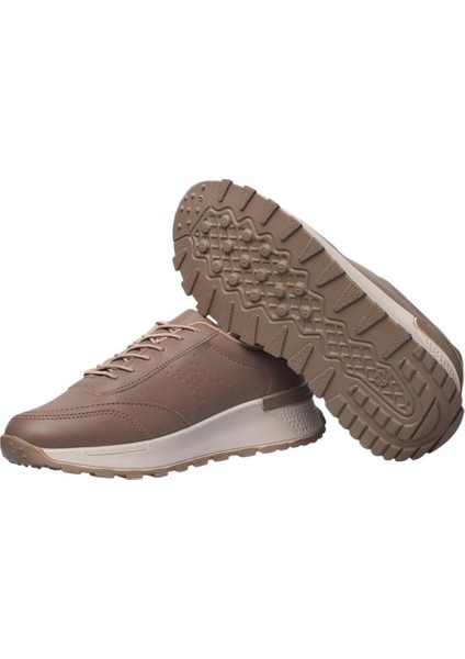 Kadın Bağcıklı Kolay Giyilebilir Mevsimlik Sneaker Spor Ayakkabı Vizon