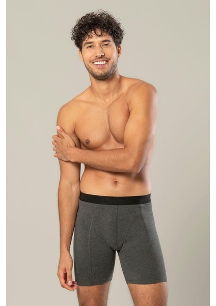 Erkek Pamuk Elastan Uzun Boxer 1416 - 3 Adet