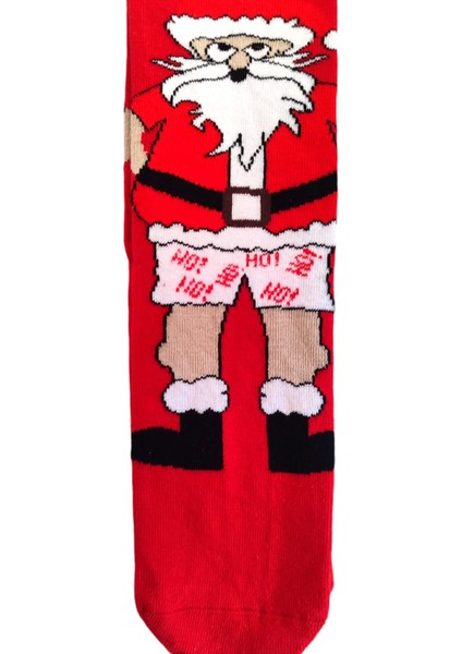 Kırmızı 2'li Noel Baba Desenli Kokulu Uzun Çorap modelleri
