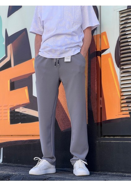 Elitwear Yeni Sezon Rahat Kalıp Esnek Kumaş Beli Lastikli Baggy Jogger Pantolon