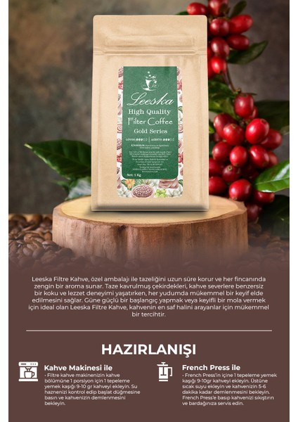 Filtre Kahve 1000G - Makine ve French Press Uyumlu