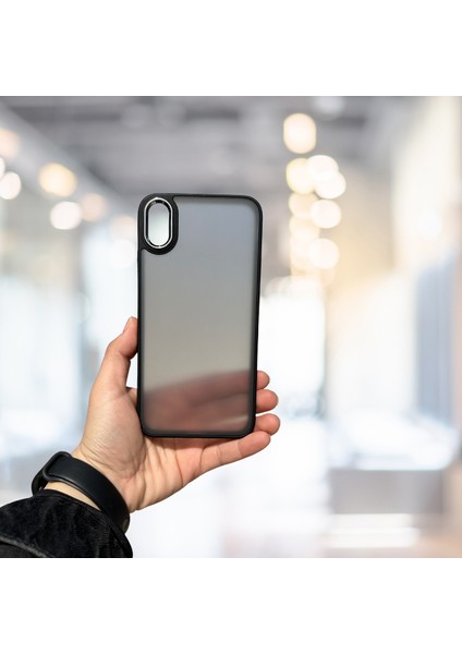 Iphone x Tlp Arkası Buzlu Şeffaf Hassas Düğme Kamera Çıkıntılı Sert Mat Perfect