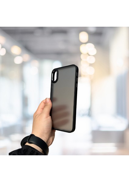 Iphone x Tlp Arkası Buzlu Şeffaf Hassas Düğme Kamera Çıkıntılı Sert Mat Perfect