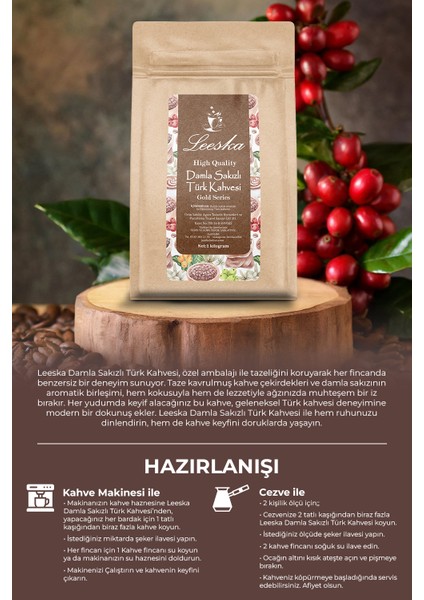 Damla Sakızlı Türk Kahvesi 1 kg- Damla Sakızı Aroması - 1000gr fiyatları