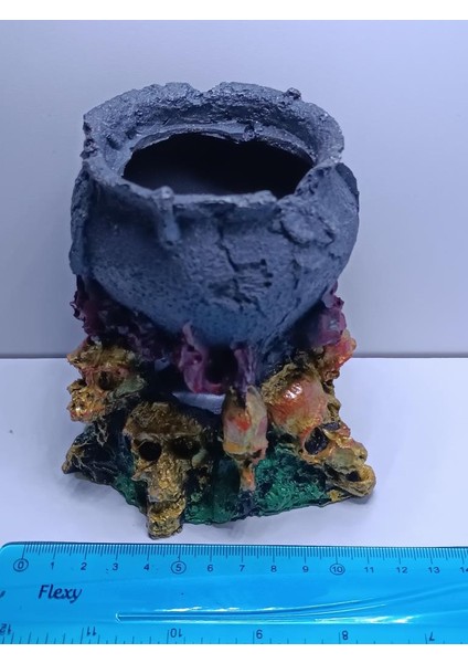 Kazan Kuru Kafa 12X8X12 cm Akvaryum Dekoru