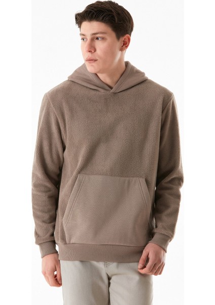 3 Iplik Kanguru Cepli Kapüşonlu Peluş Sweatshirt fiyatları