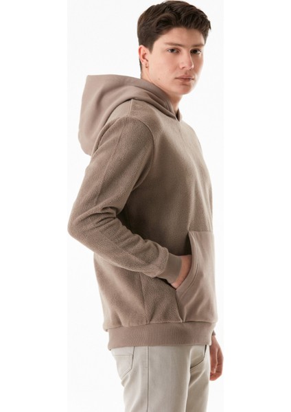 3 Iplik Kanguru Cepli Kapüşonlu Peluş Sweatshirt indirimleri
