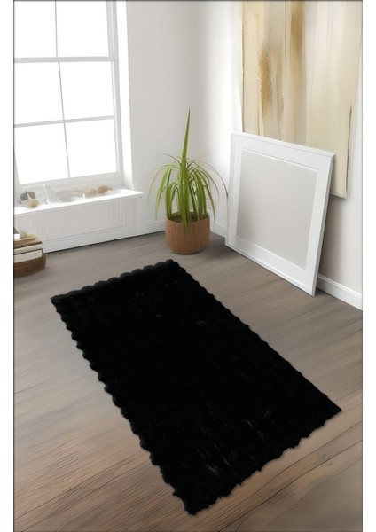 Bubble Tavşan Tüyü, Kaymaz Süet Taban, Süper Soft, Ultra Lüks, Yıkanabilir Halı