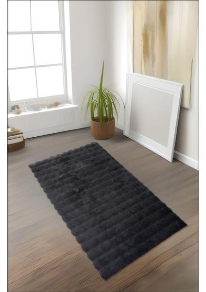 Bubble Tavşan Tüyü, Kaymaz Süet Taban, Süper Soft, Ultra Lüks, Yıkanabilir Halı