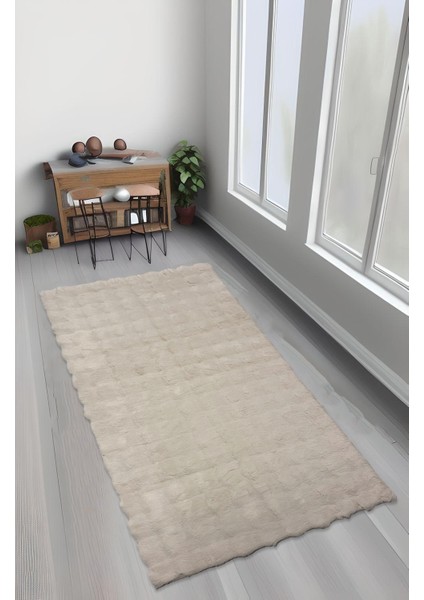 Bubble Tavşan Tüyü, Kaymaz Süet Taban, Süper Soft, Ultra Lüks, Yıkanabilir Halı