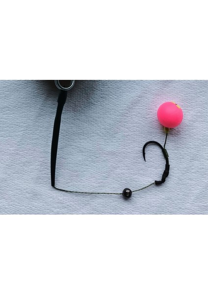 Küspe Takma Aparatılı ( 4 Adet Küspe ) Sazan Rig Takımın ( 14 mm Pembe Pop Up )