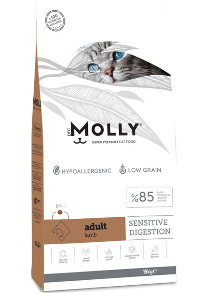 Düşük Tahıllı Kuzu Etli Yetişkin Kedi Maması 15 kg