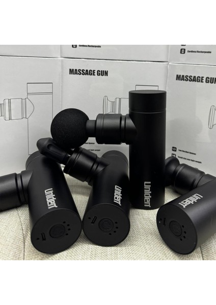 Mini Masaj Tabancası Çelik Aluminyum Kasa Darbeli Titreşimli Şarjlı Sporcu Massage Gun indirimleri