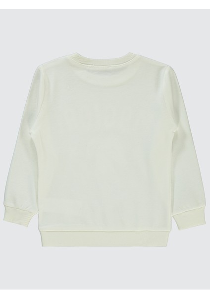 Kız Çocuk Sweatshirt 2-5 Yaş Ekru