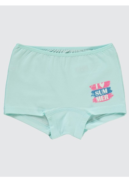 Kız Çocuk 2'li Boxer Set 2-10 Yaş Mint modelleri